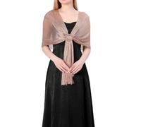 Bastwahl Echarpes Scintillants Femme élégante Châle Enveloppant écharpes avec des Franges pour Les Mariages Parties Demoiselles d'honneur Prom Fin de l'année