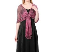 Bastwahl Echarpes Scintillants Femme élégante Châle Enveloppant écharpes avec des Franges pour Les Mariages Parties Demoiselles d'honneur Prom Fin de l'année