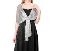 Bastwahl Echarpes Scintillants Femme élégante Châle Enveloppant écharpes avec des Franges pour Les Mariages Parties Demoiselles d'honneur Prom Fin de l'année