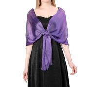 Bastwahl Echarpes Scintillants Femme élégante Châle Enveloppant écharpes avec des Franges pour Les Mariages Parties Demoiselles d'honneur Prom Fin de l'année