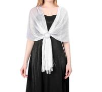 Bastwahl Echarpes Scintillants Femme élégante Châle Enveloppant écharpes avec des Franges pour Les Mariages Parties Demoiselles d'honneur Prom Fin de l'année