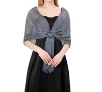 Bastwahl Echarpes Scintillants Femme élégante Châle Enveloppant écharpes avec des Franges pour Les Mariages Parties Demoiselles d'honneur Prom Fin de l'année