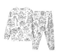 Bastwahl Ensemble De VêTements De Maison Peints à La Main pour Enfants Pyjama à Colorier pour GarçOn Et Fille Peut Jouer avec Et Combinaison Noir Fille