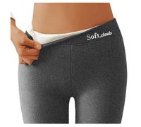 Bastwahl Leggings d'hiver pour Femme Soft Clouds Thermique Doublé en Polaire Pantalon Taille Haute Chaud Extensible Slim Pants Épais Stretch Casual Leggings Collant