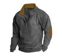 Bastwahl Pull Camionneur Col Homme Sweatshirt en Micro Fleece Polaire À Manches Longues Chaud Maillot De Chasse Survêtement Et Boutons French Terry Sweat Pull-Over Automne Hiver