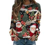 Bastwahl Pull Noel À Sequins Renne Paillettes Haut Musical Sweat Alpaga Sweat Femme Chaud Lutin Col Vêtements Pul Cocooning Pull Vêtements Noel Femme Hiver Beau Moche Sweater