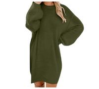 Bastwahl Robe Pull Automne Femme - Hiver Chaud Manche Longue Casual Pas Cher A La Mode Pull Fille Chic Et Elégant Robe en Tricot Col Roulé Décontractée Chandail Ample Jupe