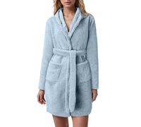 Bastwahl Serviettes Et Sorties de Bain Homme Femme de Sauna Coton Éponge Longues en Flanelle Peignoir de Bain Léger Douche de Nuit Doux Couleur Unie Kimono de Qualité Supérieure Toutes Les Saisons