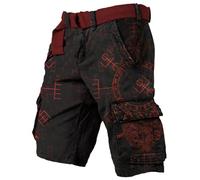 Bastwahl Short Cargo Homme Été Court Cargo Taille Élastique Grande Taille Militaire Bermudas Pantacourt Casual Camouflage en Plein Outdoor Tactique Jogging Léger Extensible Pants Pas Cher