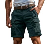 Bastwahl Short Peintre en batiment, Short Homme Coton et Bermudas Travail Cargo Ceinture Elastique Boardshort Grande Taille Pantalon Court S-4Xl Bleu Marine L