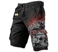 Bastwahl Short Travail Homme Chantier Cargo Court Été Lâche Taille Élastique Militaire Pantacourt Bermudas Décontractés Slim Fit en Plein Plage Tactique Randonnée Extensible Baggy Pas Cher De Travail