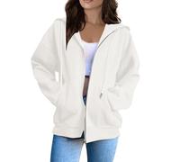 Bastwahl Sweat A Capuche Zippé Femme - Grande Taille Couleur Unie Sweat Sweatshirt à Manches Longues Décontracté Chaude Chic et Elegant mi Saison Veste Pull Pas Cher