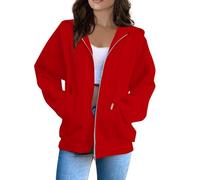 Bastwahl Sweat A Capuche Zippé Femme - Grande Taille Couleur Unie Sweat Sweatshirt à Manches Longues Décontracté Chaude Chic et Elegant mi Saison Veste Pull Pas Cher