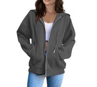 Bastwahl Sweat A Capuche Zippé Femme - Grande Taille Couleur Unie Sweat Sweatshirt à Manches Longues Décontracté Chaude Chic et Elegant mi Saison Veste Pull Pas Cher