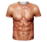 Bastwahl T Shirt Brice De Nice Homme Motif 3D Imprimé Funky Muscle Unisexe Manches Courtes Col Round Chemises T-Shirt Casual Ample Halloween Légers Vintage Streetwear Top Workout
