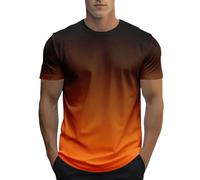 Bastwahl Tee Shirt Homme Original, T Shirt Homme Coton Leger Manches Courtes Col Rond Basique Haut Décontracté pour Été Soft Classiques Oversize Tops XXS-6XL Orange M