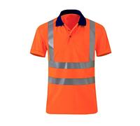 Bastwahl Tee Shirt Travail Homme Sécurité Protection À Manches Courtes Bande Réfléchissant Visibilité Haute T-Shirt Léger Respirant Séchage Rapide Polo Coton Col Rond Gilet Workwear Bicolore