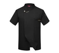 Bastwahl Tenue de Cuisine Homme - Unisexe Coupe Ajustée Blouse de Chef Veste de Cuisinier Manches Longues/à Manches Courtes Respirant Stretch Travail Chemise Manteau Serveur Boulangerie Cuisinier