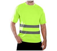 Bastwahl Tshirt Travail Homme Sécurité Protection Bande Réfléchissant Travail Visibilité Haute T-Shirt Respirant Fluo Séchage Rapide Avertissement Polo Coton Workwear Tee Shirt Bicolore