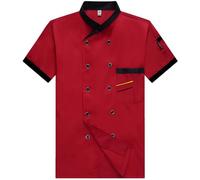 Bastwahl Vestes de Chef Homme - Unisexe avec Boutons Veste de Cuisinier Blouse de Chef Manches Longues/à Manches Courtes Travail Stretch Léger Chemise Manteau Boulangerie Cuisinier Restaurant Bar
