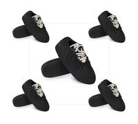 BASVII Surchaussures Lavable Conception Inférieure Antidérapante doux, Sur Chaussure Lavable Peut Être Utilisé Comme Un Remplacement Écologique Des Surchaussures Jetables (Noir-5 Paires)
