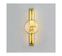 BASXDRFXZ Applique murale Applique murale TV de Style chinois, allée, salon thé, lampe entièrement en cuivre Zen for chambre à coucher, couloir Veilleuse Applique murale