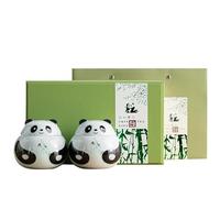 BASXDRFXZ Boîte À Thé Hermétique Boîte à thé Panda créative en céramique scellée, conteneur de stockage cuisine, service chinois, Double boîte cadeau, coffret(M)