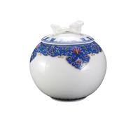 BASXDRFXZ Boîte À Thé Hermétique Pot à thé en porcelaine blanche Jade Suet-fat, récipient de stockage vrac céramique, pot des aliments cuisine domicile, scellé(A)