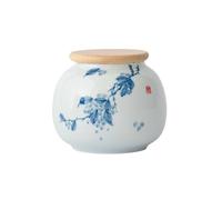 BASXDRFXZ Boîte À Thé Hermétique Pots à thé bleus et blancs peints la main, pots scellés en céramique colorée sous glaçure, petits de stockage portables(G)