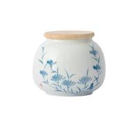 BASXDRFXZ Boîte À Thé Hermétique Pots à thé bleus et blancs peints la main, pots scellés en céramique colorée sous glaçure, petits de stockage portables(D)