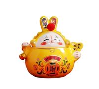 BASXDRFXZ Boîte À Thé Hermétique Récipient de stockage thé créatif en forme lapin, petit pot scellé céramique for la maison, ensemble rétro, simple, vide(B,L)
