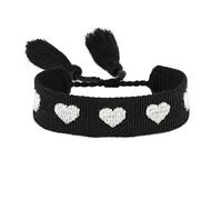 BASXDRFXZ Bracelet Tressé Bracelet brodé tressé Love cinq étoiles, for hommes et femmes, Couples avec la même corde à main(59-1)