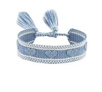 BASXDRFXZ Bracelet Tressé Bracelet brodé tressé Love cinq étoiles, for hommes et femmes, Couples avec la même corde à main(68-1)