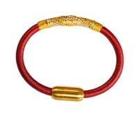 BASXDRFXZ Bracelet Tressé Bracelet Tibétain Corde À Main, Or, Bois, Eau, Feu Et Terre, Rouge De Style Ethnique for Hommes Femmes(Five elements fire,17CM)