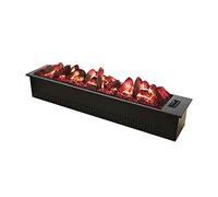 BASXDRFXZ Cheminée électrique Insert de cheminée électrique encastré, avec décoration Charbon Bois bûches Simulation, à économie d'énergie Flamme réaliste(27.5 inch)