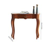 BASXDRFXZ Consoles Table De Console Demi-Cercle en Bois Massif Rétro, Murale Nordique Simple, Meuble Foyer