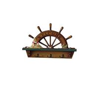 BASXDRFXZ Patères Murales Moup Mound Mouter Hameçon Crochet en bois Nautique Rudder Access de décoration Accessoires Meubles Bar Pendent suspendu.(B)