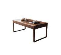 BASXDRFXZ Style Industriel Table Basse de Salon en Bois Massif de Noyer 120 x 60 x 45 cm, Table à thé Moderne avec tiroir de Rangement, idéale for recevoir des invités et négocier.