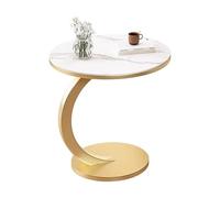 BASXDRFXZ Tables Basses Table Basse d'inspiration Luxueuse d'appoint en marbre de canapé Salon Balcon Petite Table Ronde Chevet d'angle créative