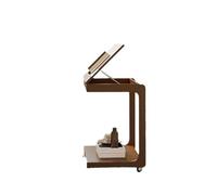 BASXDRFXZ Tables Basses Table d'appoint de canapé en Bois Massif, Table Chevet Mobile Forme C for Salon, Bureau d'ordinateur, Petite Basse