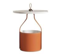 BASXDRFXZ Tables Basses Table d'appoint de canapé en Cuir Selle, Petite Table Chevet Ronde, Lumineuse, Luxe, Moderne, créative, Art d'angle