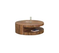 BASXDRFXZ Tables D'appoint Table À Thé Ronde en Bois Massif Rétro for Salon, Petite Simple Rondins, Basse Créative for Séjour chez L'habitant