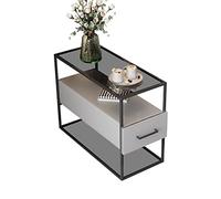 BASXDRFXZ Tables D'appoint Table Basse à 3 Niveaux avec tiroirs, Table de Chevet étagère Rangement, d'appoint Moderne, Bureau for classeur Domicile, Facile Assembler