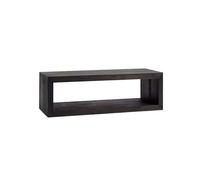 BASXDRFXZ Tables D'appoint Table Basse rétro de Style Wabi-sabi, canapé Salon en Bois Massif Noir Nordique Simple, à thé rectangulaire créative rondins(120 * 60 * 40cm)