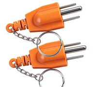 Basysion Lot de 2 bouchons de liaison neutre avec porte-clés, prise de terre neutre compacte pour générateur onduleur, système d'alimentation pour camping-car et camping, rangement facile, résout le