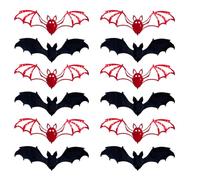 Bat Decorations, 3D Halloween Wall Stickers, 5.91x3.54in Flying Bat Decals, Easy Peel and Stick Design, 12 Piece Reusable Set for Bathroom, Living Room, Fireplace, Window, Car, Party Decor