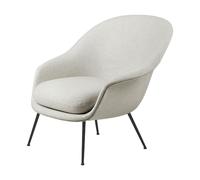 GUBI Bat Lounge Chair low back conic base Plain 0026-black-matt black