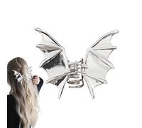 Bat Hair Clip, Gothic Wing Jaw Clamp, Reliable Clamping Force, Decorative Non-Slip Claw Clip For Halloween Cosplay Accessory, Holiday Theme Parties, Masquerade Styling Tool, 4.13x3.15 Inches