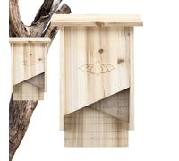 Bat House - Design en Bois Naturel À L'extérieur De La Boîte, Hébergement Animal Météo Robuste - Résistant | Habitation De Souris Chauve Ou Ouvertures D'espace en Bois Circulation d'air, Solution