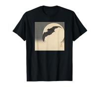Bat In Moon 1905 Japonais Woodlock Art Meiji Période T-Shirt